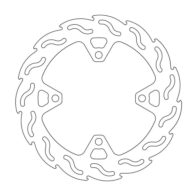 Flame Series Rear Brake Rotor Rear For Kawasaki KLZ 1000 ABS 2012-2014