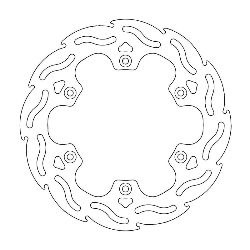 Flame Series Rear Brake Rotor Rear For Yamaha DT 125 E 1989-1990