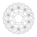 Flame Series Race Front Left Brake Rotor Black For Kawasaki ER-6F 650 2006-2008