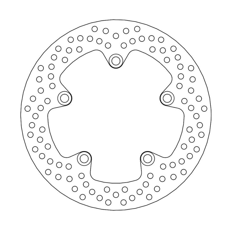 Halo Series Fixed Rear Round Brake Rotor Natural For Honda CTX 700 2014-2016