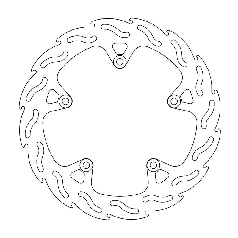 Flame Series Front Brake Rotor Natural For Yamaha YP 125 R 2006-2009
