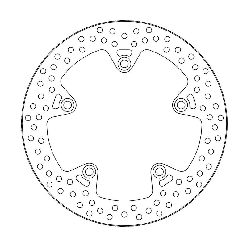 Halo Series Fixed Rear Round Brake Rotor Natural For BMW R 1200 GS 2011-2012