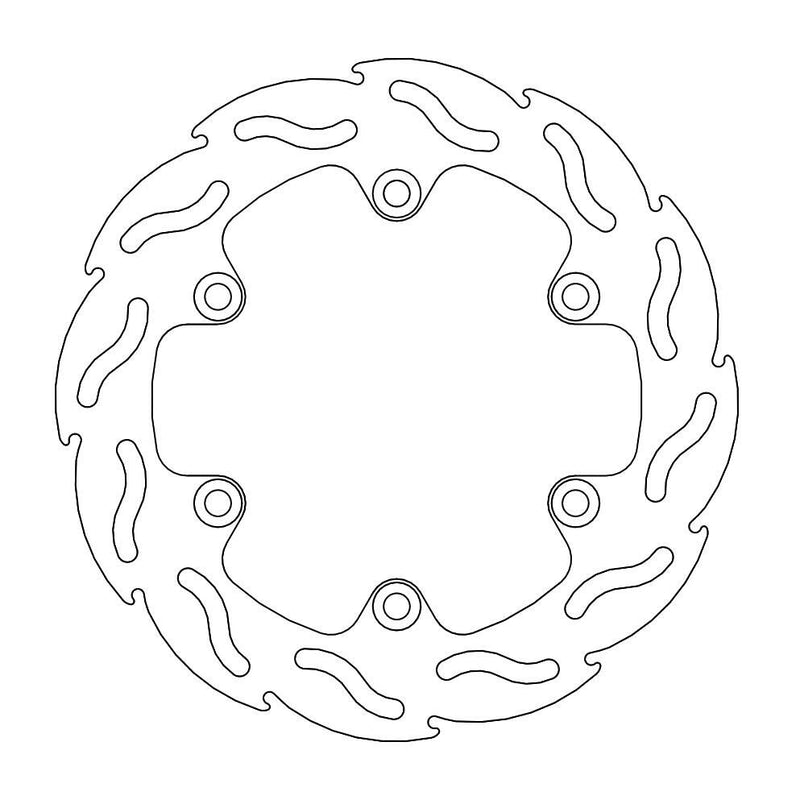 Flame Series Rear Brake Rotor Natural For Yamaha WR 125 X 2009-2016