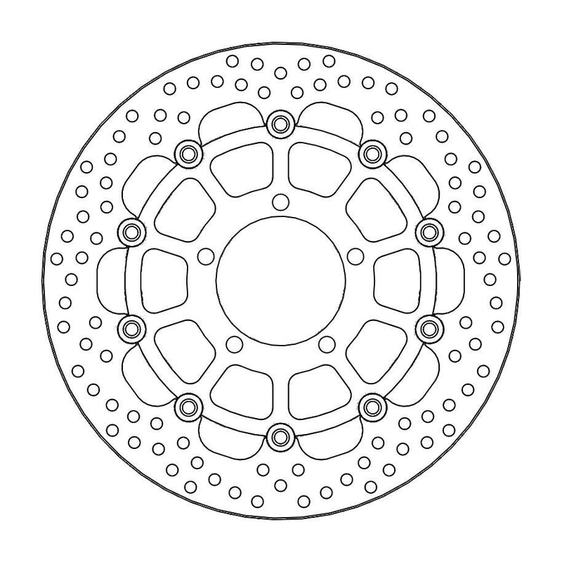 Halo Series Floating Brake Rotor Black For Triumph Speed Twin 1200 ABS 2020