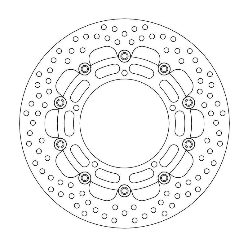 Halo Series Floating Brake Rotor Black For Yamaha FZ8 N 2011-2013