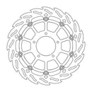 Floating Flame Front Right Brake Rotor Black For MV Agusta Brutale 675 2013-2014