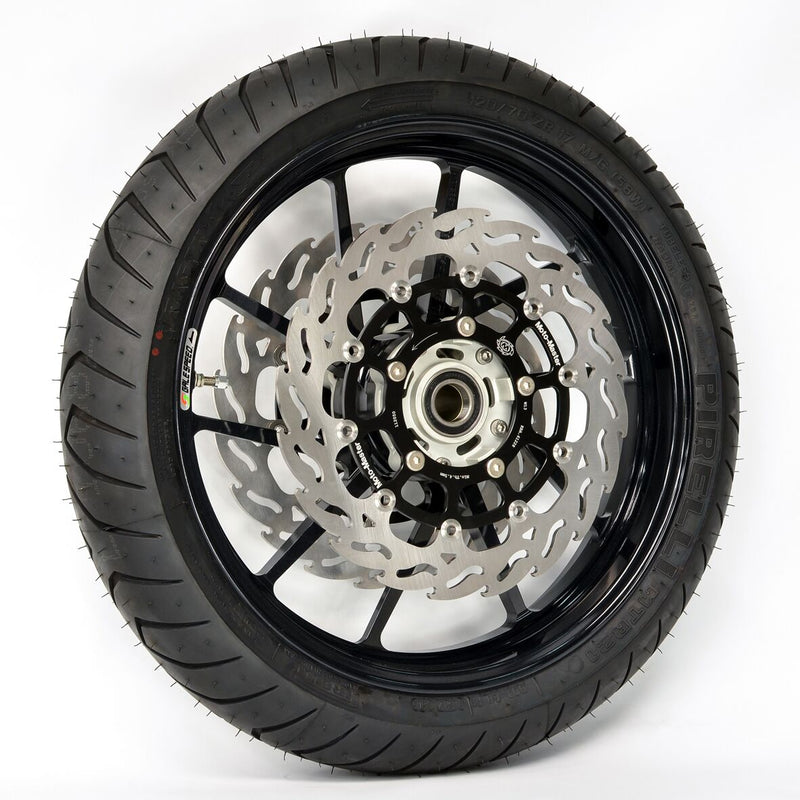 Flame Series Front Brake Rotor Black For KTM DUKE 125 2011-2012