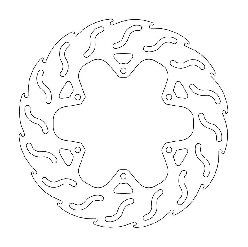 Flame Series Front Brake Rotor For Gilera FUOCO 500 I.E. 2007-2013