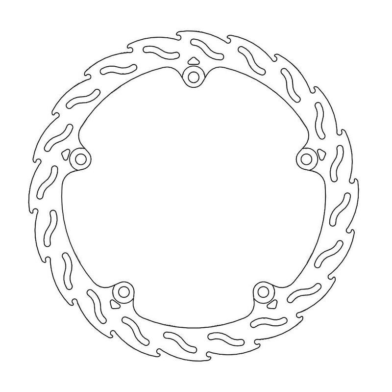 Flame Series Fixed Front Brake Rotor Silver For Honda CTX 700 2014-2016