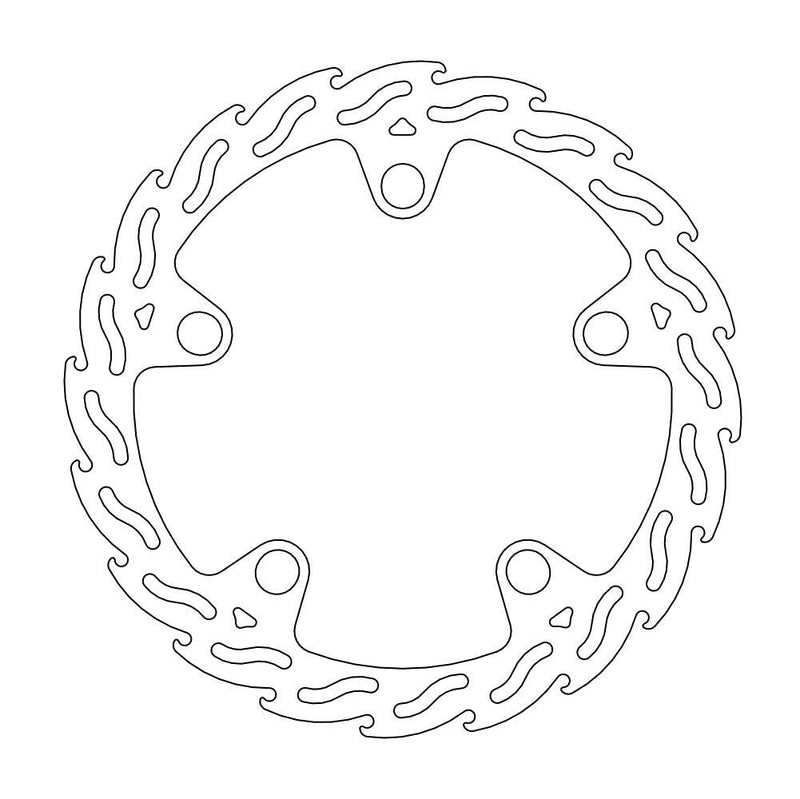 Flame Series Fixed Front Brake Rotor Silver For Honda GL 1800 C ABS 2015-2016