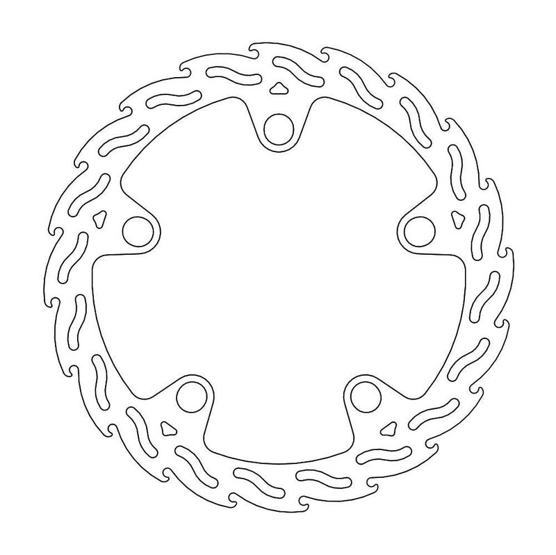 Flame Series Fixed Front Brake Rotor Silver For Honda VFR 1200 XD 2016-2018