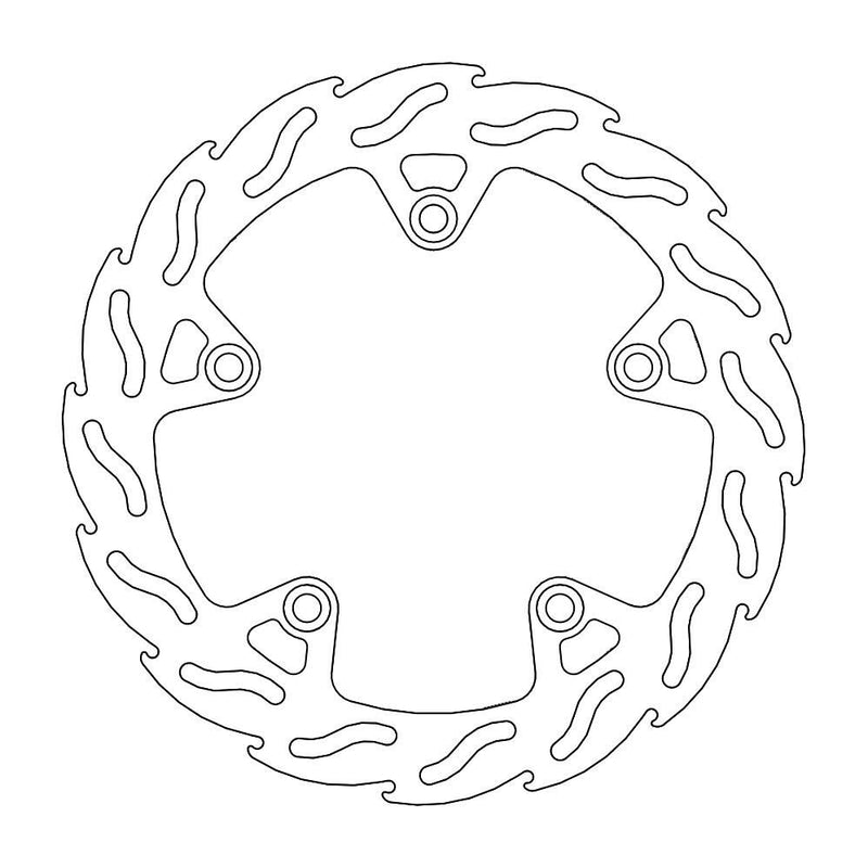 Flame Series Fixed Rear Brake Rotor Silver For BMW R 1200 GS 2011-2012