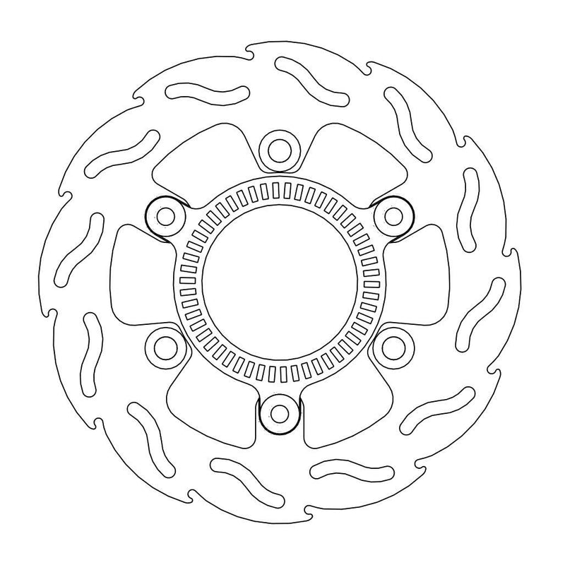 Flame Series Rear Brake Rotor Rear For Kawasaki EX 300 2013-2016