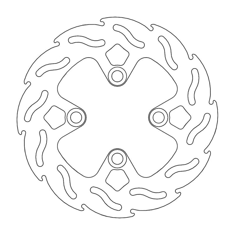 Flame Series Fixed Rear Brake Rotor Silver For Honda GROM 125 2022