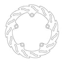 Flame Series Fixed Rear Brake Rotor Silver For Yamaha MT-07 2014-2016