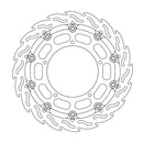 Floating Flame Front Right Brake Rotor Black For Yamaha YZF-R1 1000 2012-2014