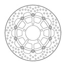 Halo Series Floating Brake Rotor Black For Triumph Bonneville 1200 Speedmaster ABS 2018
