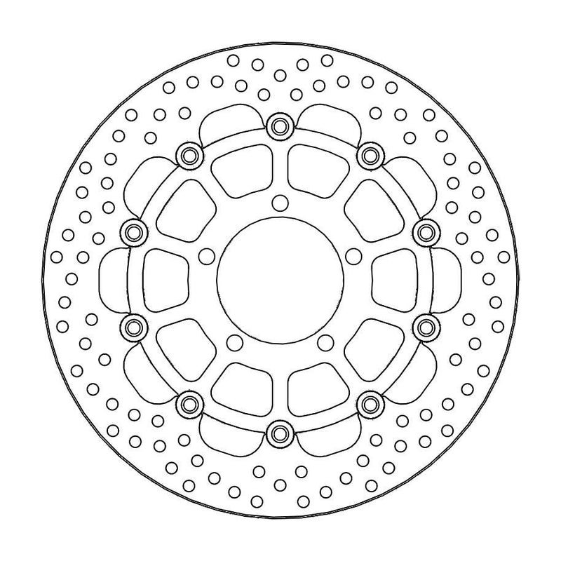 Halo Series Floating Brake Rotor Black For Triumph Bonneville 1200 Speedmaster ABS 2018