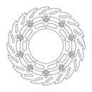 Floating Flame Front Left Brake Rotor Black For Yamaha FZ6 600 N 2004-2006