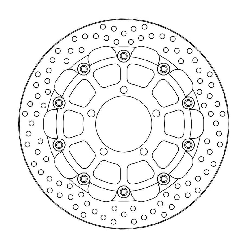 Halo Series Floating Brake Rotor Black For Triumph Thruxton 1200 RS ABS 2022