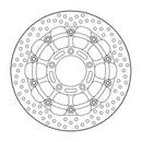 Halo Series Floating Racing Brake Rotor Black For MV Agusta Brutale 1090 ABS 2015-2016