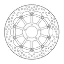 Halo Series Floating Brake Rotor Black For Ducati Panigale 1199 2012-2013