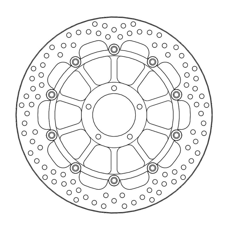 Halo Series Floating Brake Rotor Black For Ducati Panigale 1199 2012-2013