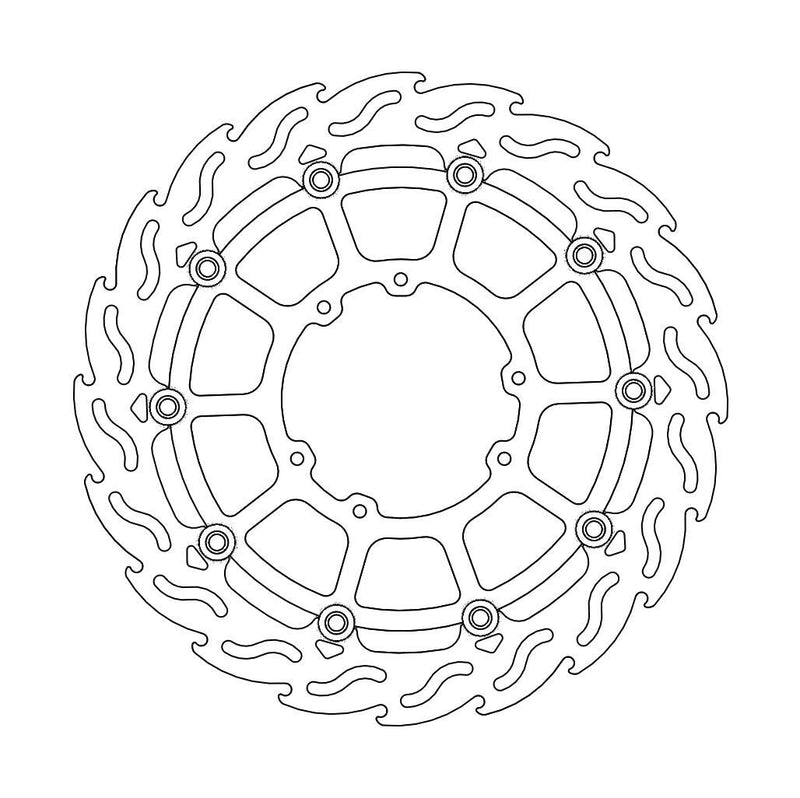 Flame Series Front Brake Rotor Black For Cannondale C 440 R 2002-2006