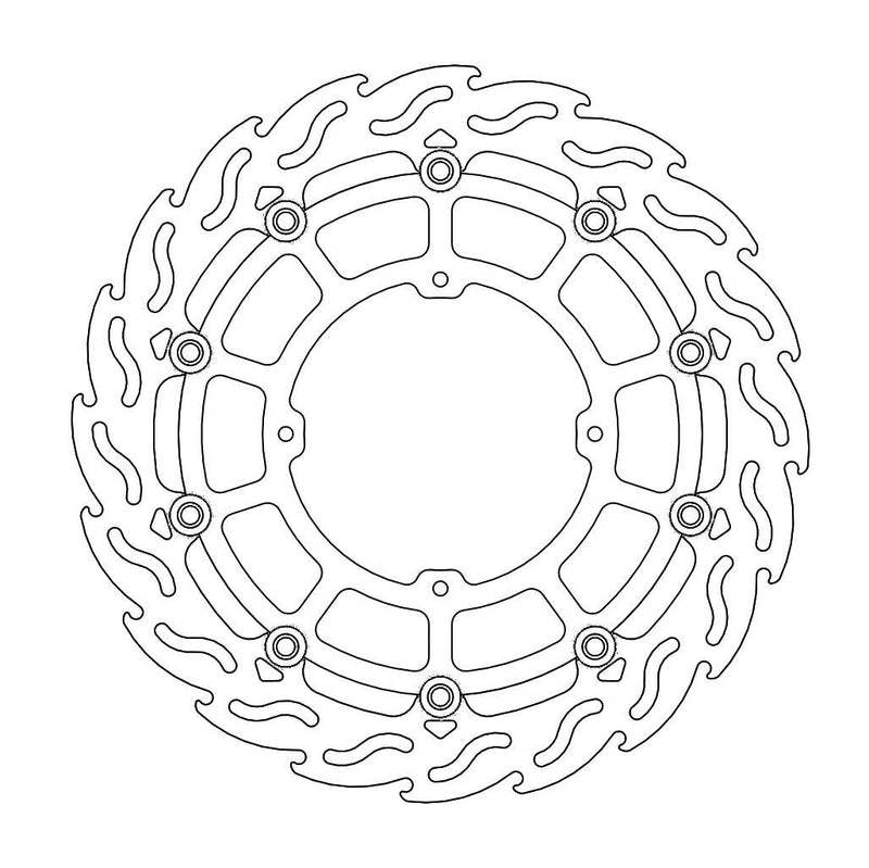 Flame Series Front Brake Rotor Black For Honda CR 125 R 1992-1994