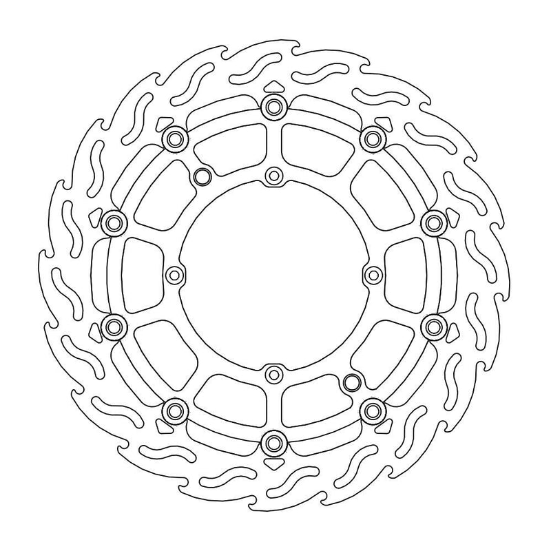 Supermoto Front Racing Brake Rotors Black For Husqvarna CR 125 1992-2013