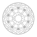 Halo Series Floating Brake Rotor Black For Honda CB 1100 EX ABS 2014-2016