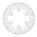 Halo Series Fixed Rear Round Brake Rotor Natural For Ducati Monster 696 2009-2014