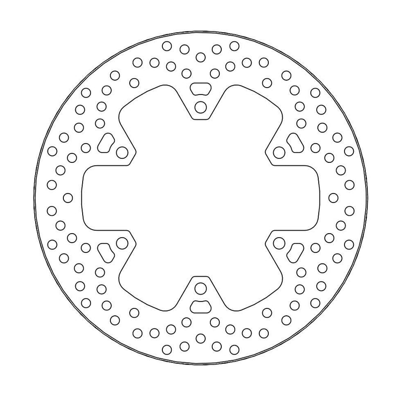 Halo Series Fixed Rear Round Brake Rotor Natural For Ducati Monster 696 2009-2014