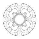 Halo Series Fixed Rear Round Brake Rotor Natural For Kawasaki EN 650 2015-2016