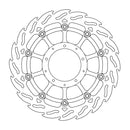 Floating Flame Front Left Brake Rotor Black For Honda VFR 1200 F 2012-2014