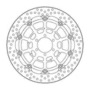 Halo Series Floating Brake Rotor Black For BMW K 1600 GT ABS 2022-2023