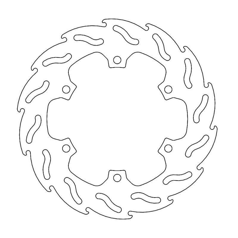 Flame Series Rear Brake Rotor Natural For Yamaha MT-125 2014-2016