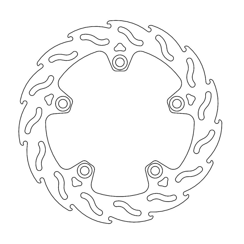 Flame Series Rear Brake Rotor Natural For Suzuki SV 650 ABS 2007-2009