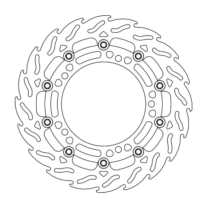 Flame Series Front Left Brake Rotor Black For Kawasaki KLE 300 ABS 2020
