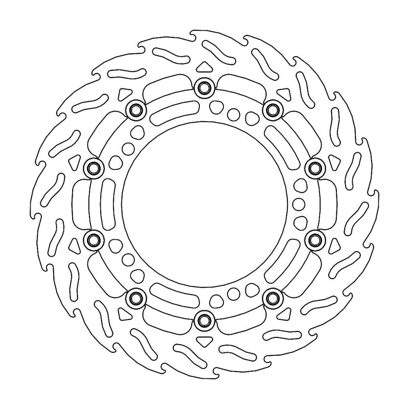 Flame Series Front Right Brake Rotor Black For Kawasaki KLE 300 ABS 2020
