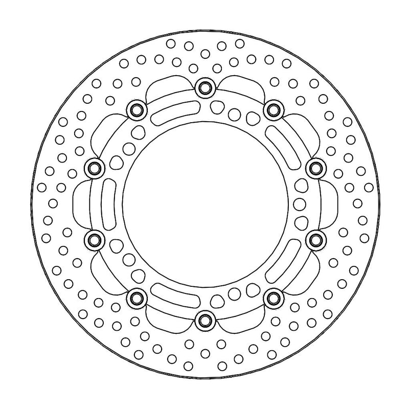 Halo Series Floating Brake Rotor Black For Kawasaki Ninja 650 ABS 2022-2023