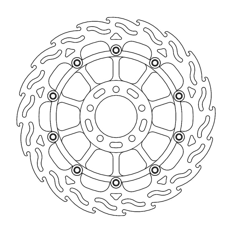 Flame Series Front Right Brake Rotor Black For Kawasaki ZX-10 R 1000 ABS 2018