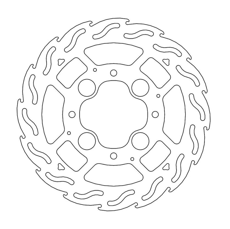 Flame Series Fixed Rear Brake Rotor For Honda CB 1000 R ABS 2008-2016