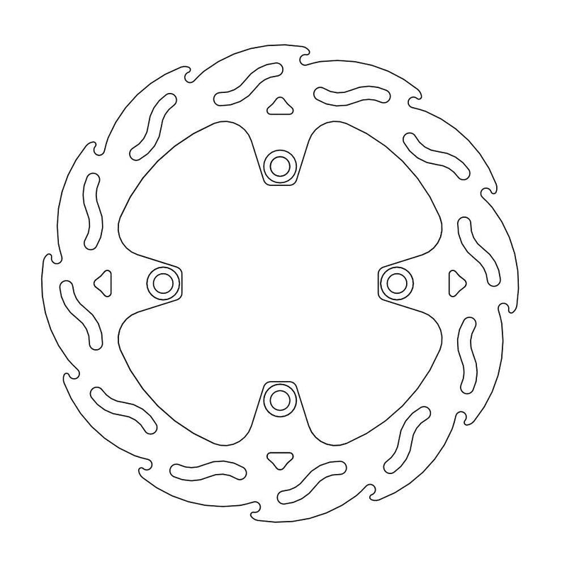 Flame Series Fixed Rear Brake Rotor For Triumph Bonneville 1200 Speedmaster ABS 2021-2023