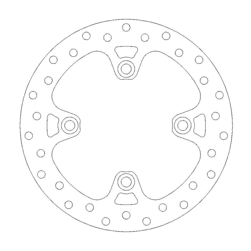 Halo Series Fixed Rear Round Brake Rotor For Honda CRF 1000 L ABS 2018-2019