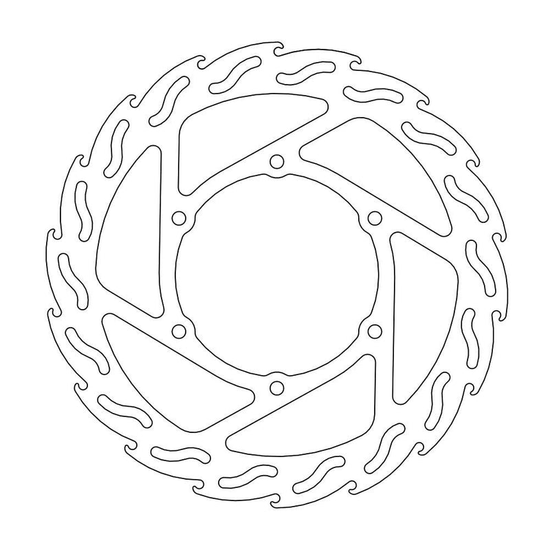 Flame Series Fixed Front Brake Rotor Silver For KTM DUKE 125 ABS 2021-2023