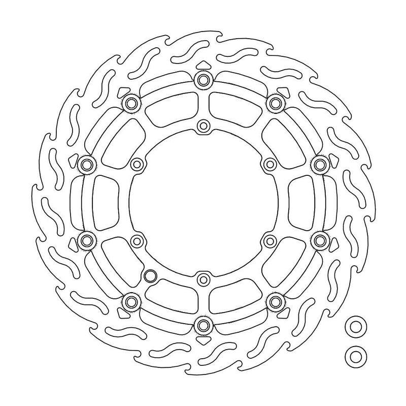 Flame Series Brake Rotor Black For Gas Gas EC 200 2014-2020
