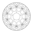 Halo Series Floating Racing Brake Rotor For Kawasaki KLZ 1000 ABS 2022-2023