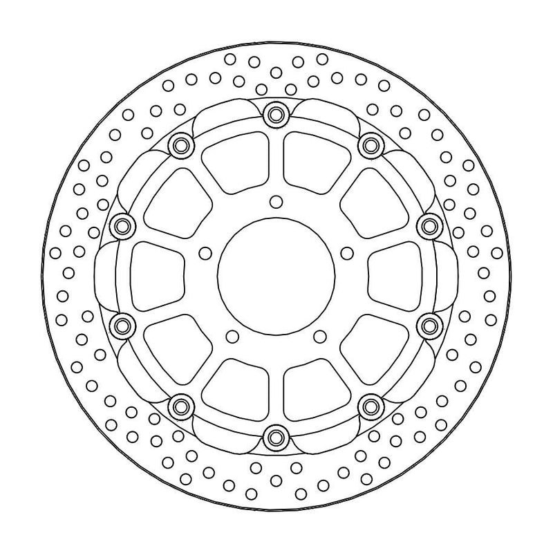 Halo Series Floating Racing Brake Rotor For Kawasaki KLZ 1000 ABS 2022-2023