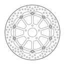 Halo Series Floating Brake Rotor Black For KTM Super Duke 1290 GT ABS 2021-2023